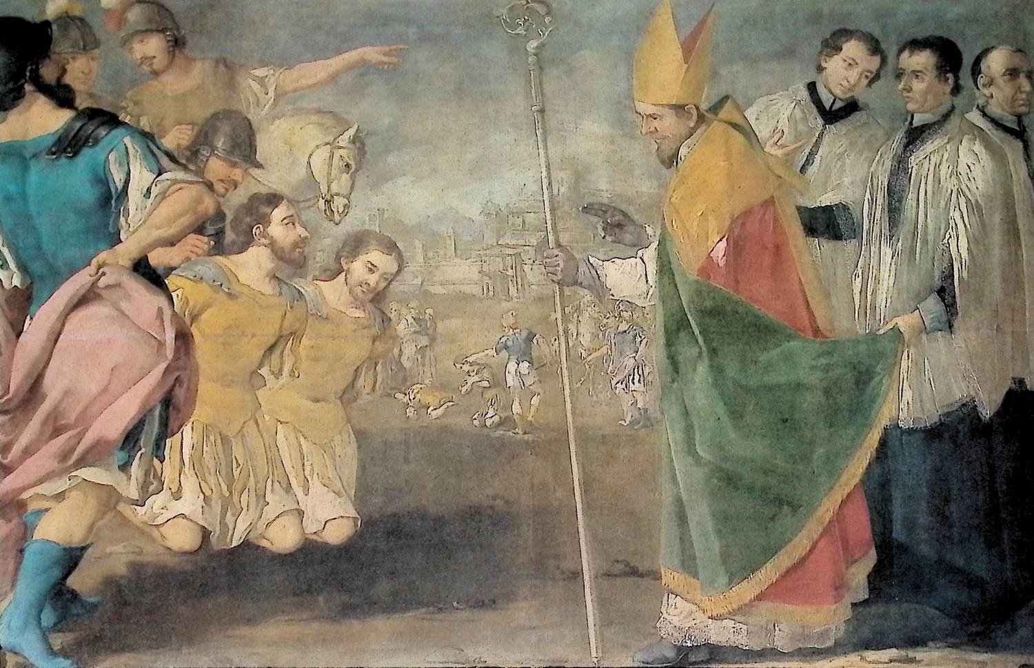 Giacomo Ceruti, il Pitocchetto - 137, Sant'Apollonio benedice i Santi Faustinoe Giovita, Bione, Brescia